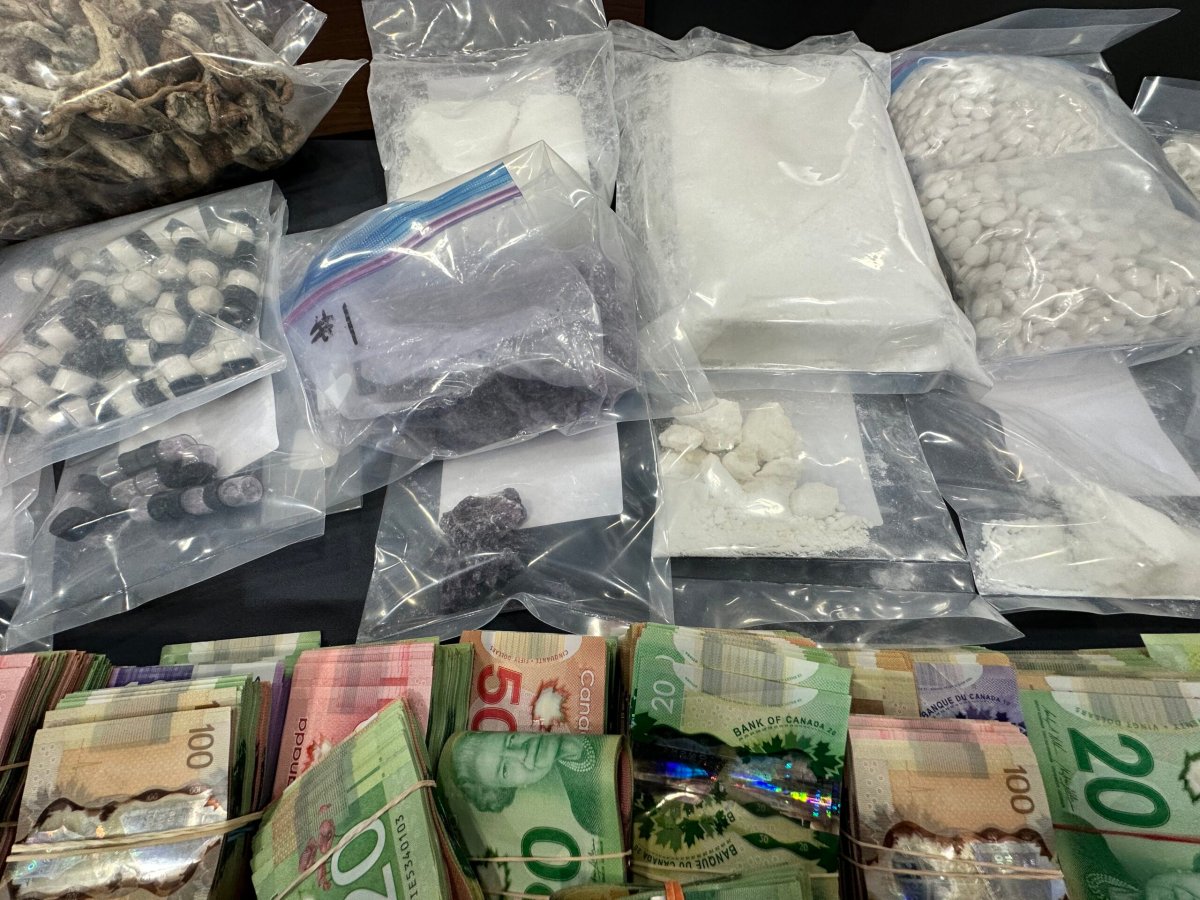 Drugs seized as part of an investigation into Edmonton drug trafficking. 