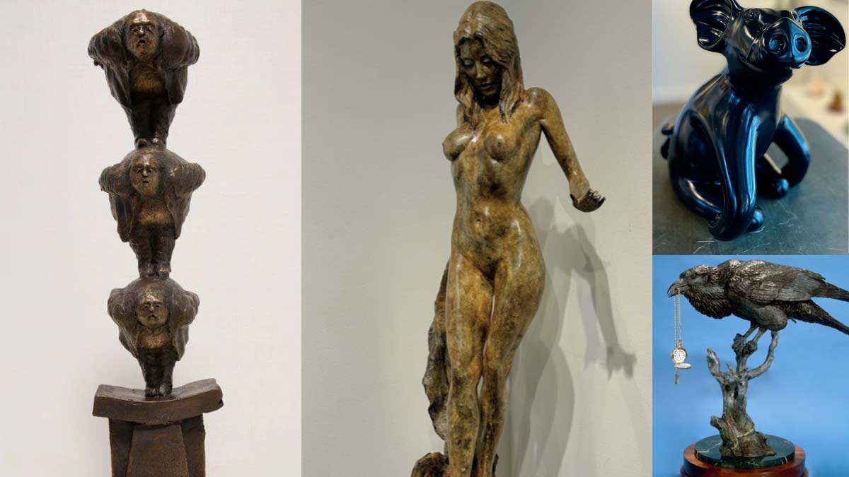 These statues were stolen from an art gallery in Kelowna this week. 