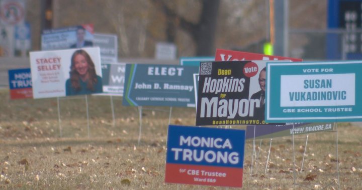 Councillor left ‘underwhelmed’ by proposed Calgary election sign rule changes