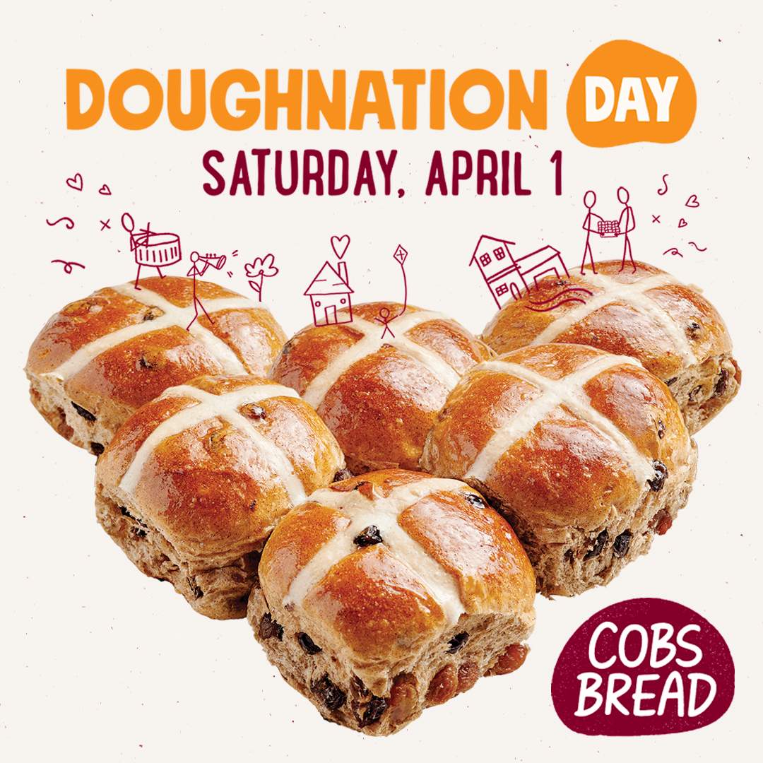Doughnation Day at Cobs Bread is April 1.