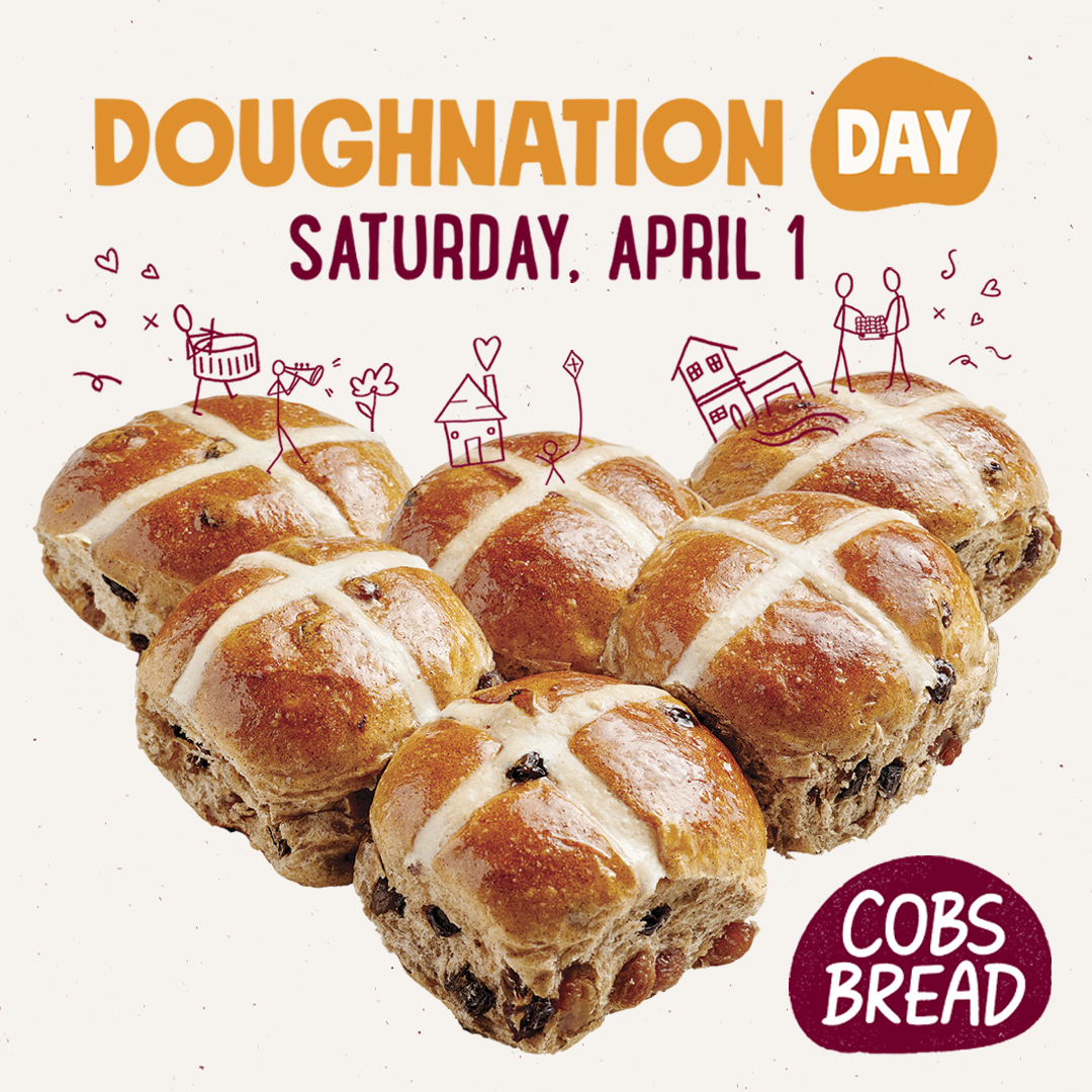 Doughnation Day at Cobs Bread is April 1.