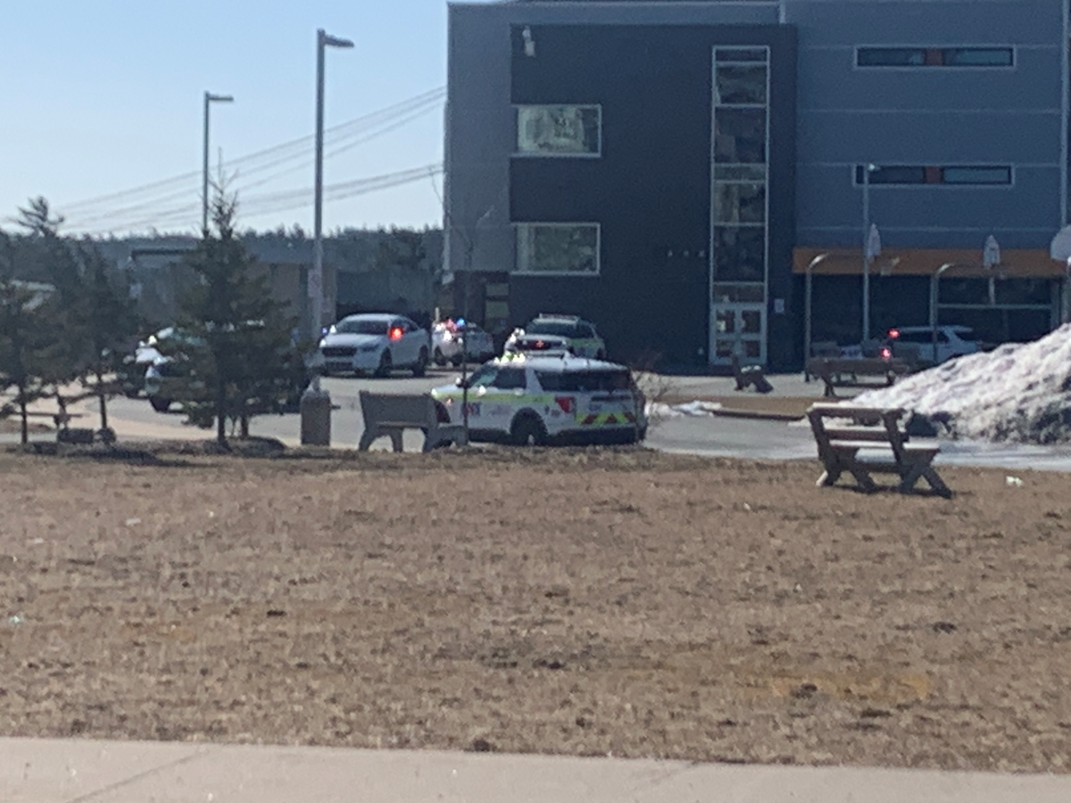 The incident prompted a large police presence at Charles P. Allen High School Monday.