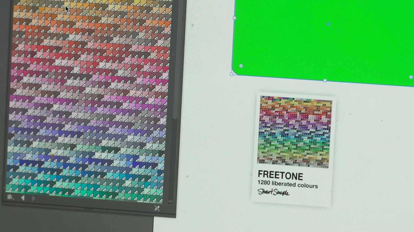 Semple created the ‘Freetone’ plug-in for Adobe users who could no longer access the full range of Pantone colours.