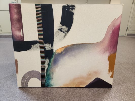 RCMP found this painting Feb. 23, 2022 outside Kelowna General Hospital. 