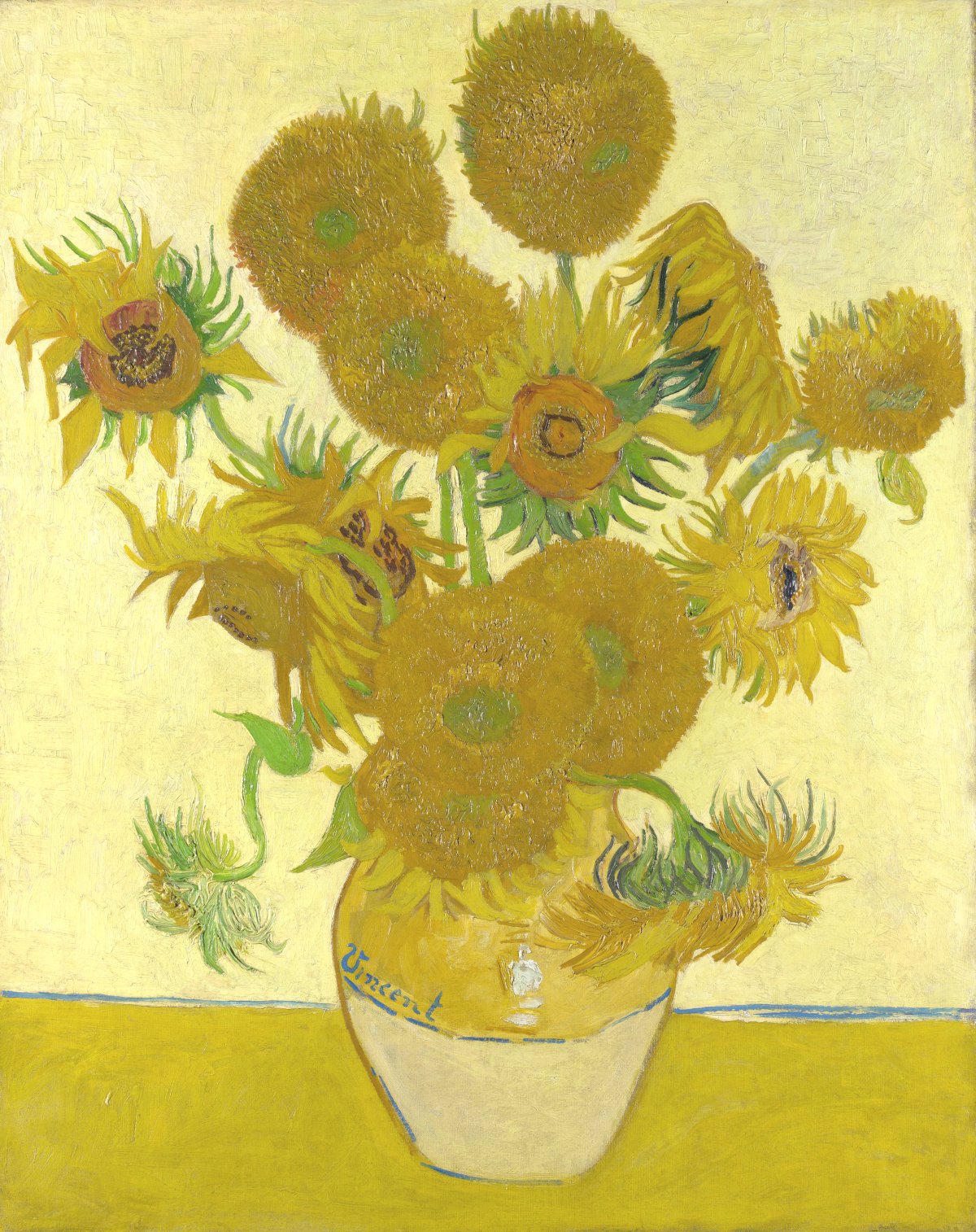 Van Gogh’s ‘Sunflowers’ hangs in London’s National Gallery.