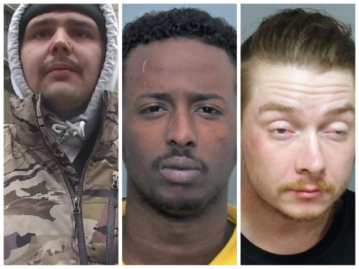 Toronto police released images of three outstanding suspects.