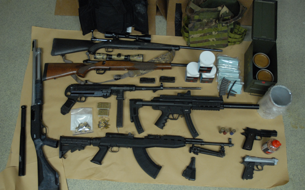 Weapons seized by RCMP in The Pas, Man.