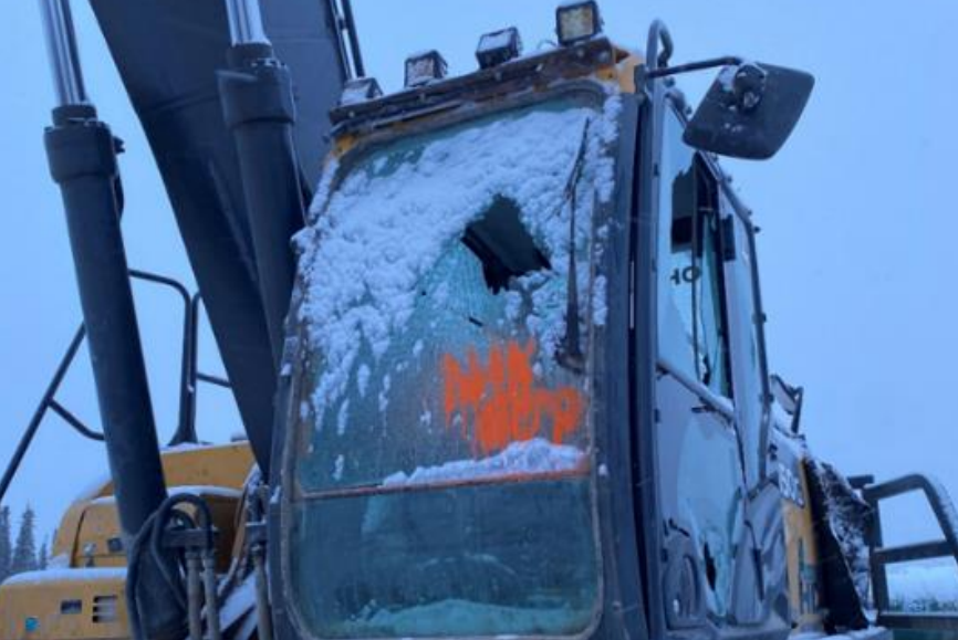 Construction equipment on Opaskwayak Cree Nation in Manitoba was vandalized last month, police say.
