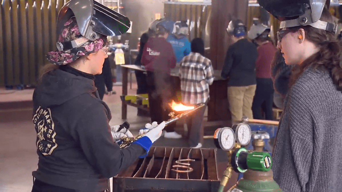 Industry experts from Boilermakers Local 146 gave Calgary high school students a chance to learn welding.