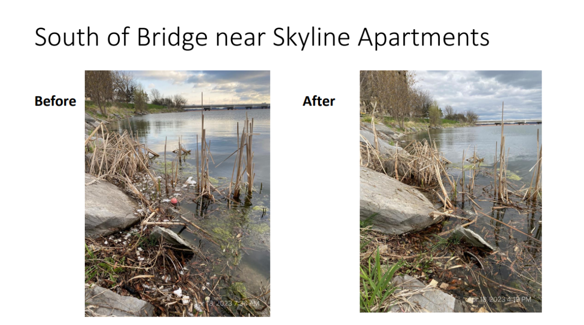 City of Kingston Photograph's of clean up efforts along the Cataraqui River