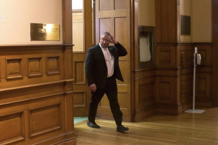 Ontario MPP Michael Mantha leaves the chamber on Monday, September 17, 2018. The leader of Ontario's new democrats says she's removed long-time party member Mantha from caucus amid an independent investigation into alleged workplace misconduct.