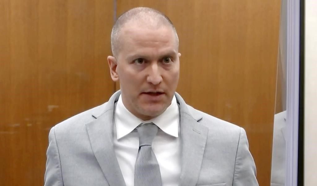 FILE - In this image taken from video, former Minneapolis police Officer Derek Chauvin addresses the court at the Hennepin County Courthouse on June 25, 2021, in Minneapolis.