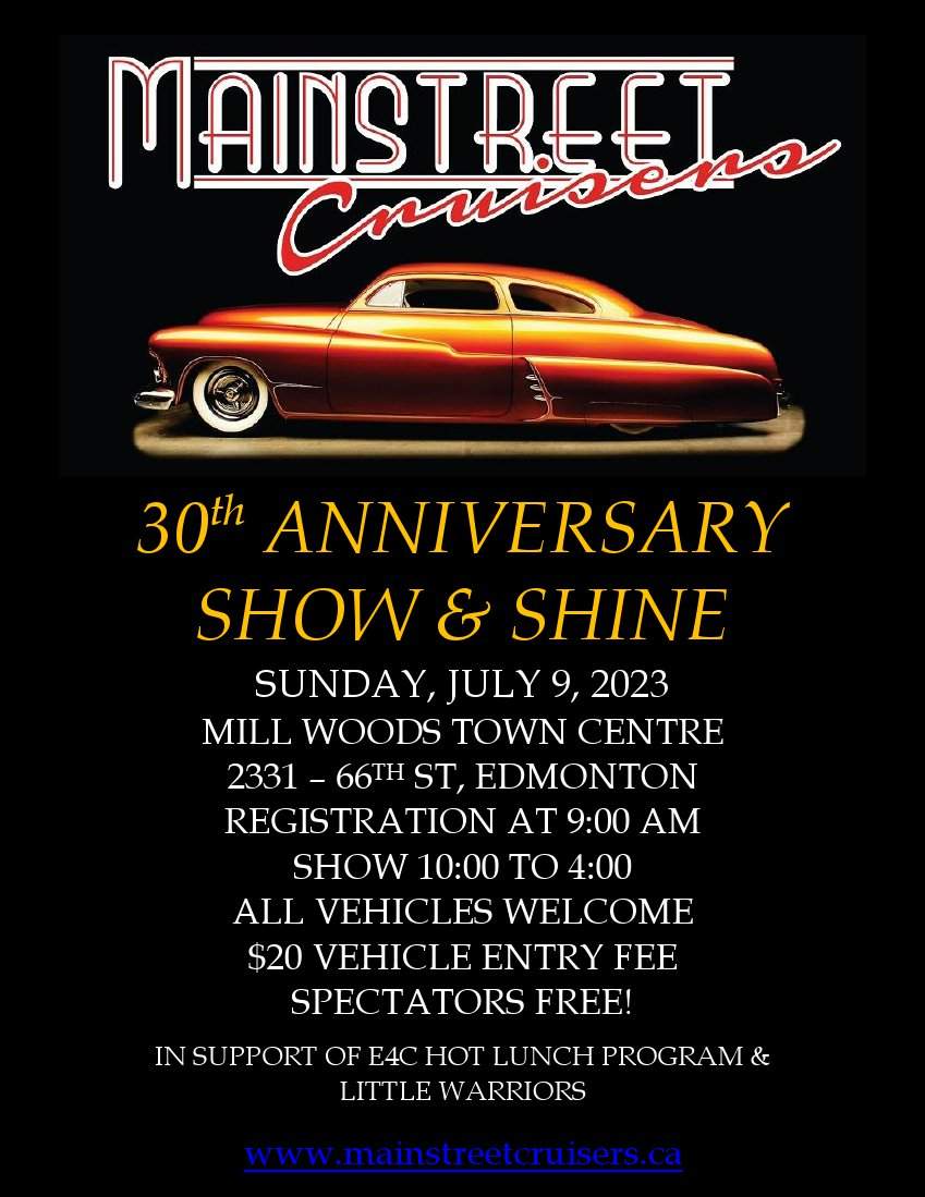 Mainstreet Cruisers 30th Anniversary Charity Car Show - image