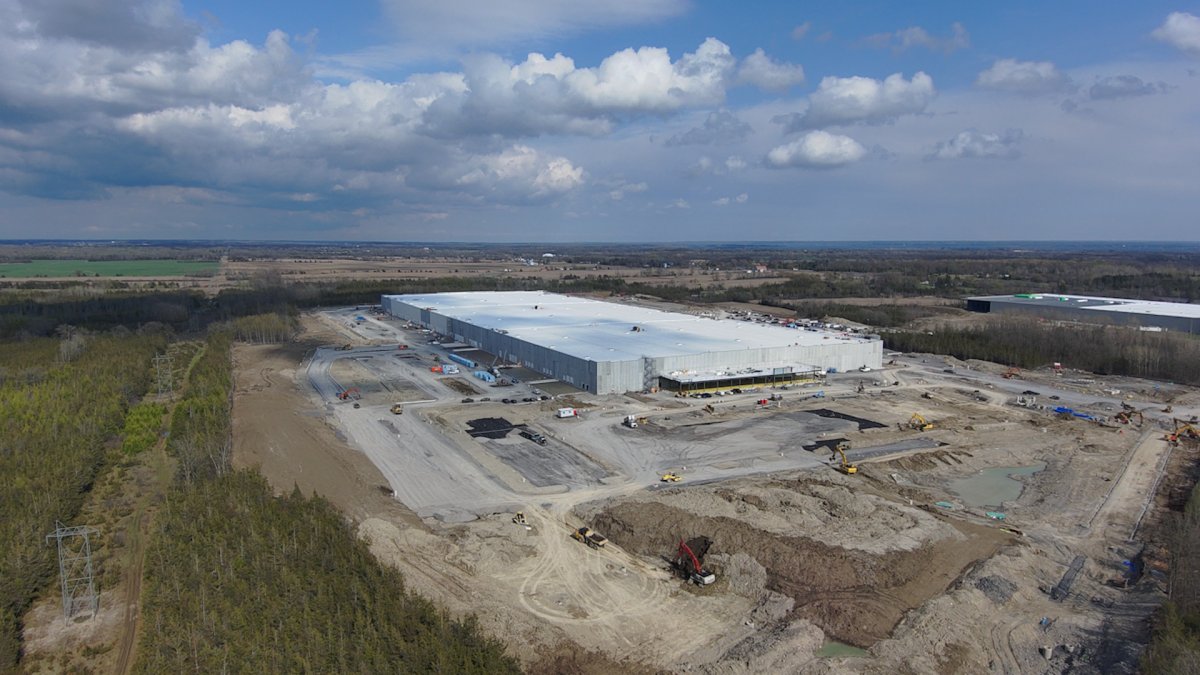 A brand-new, 1 million square-foot Amazon distribution and logistics centre is being built at the city's industrial park. 