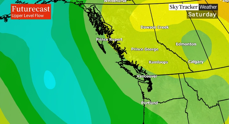 A look at Saturday’s projected weather for B.C. on Saturday, April 29, 2023.