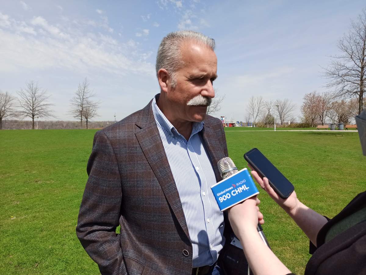 Photo of Hamilton police chief Frank Bergen at Bayfront Park in May 2022.