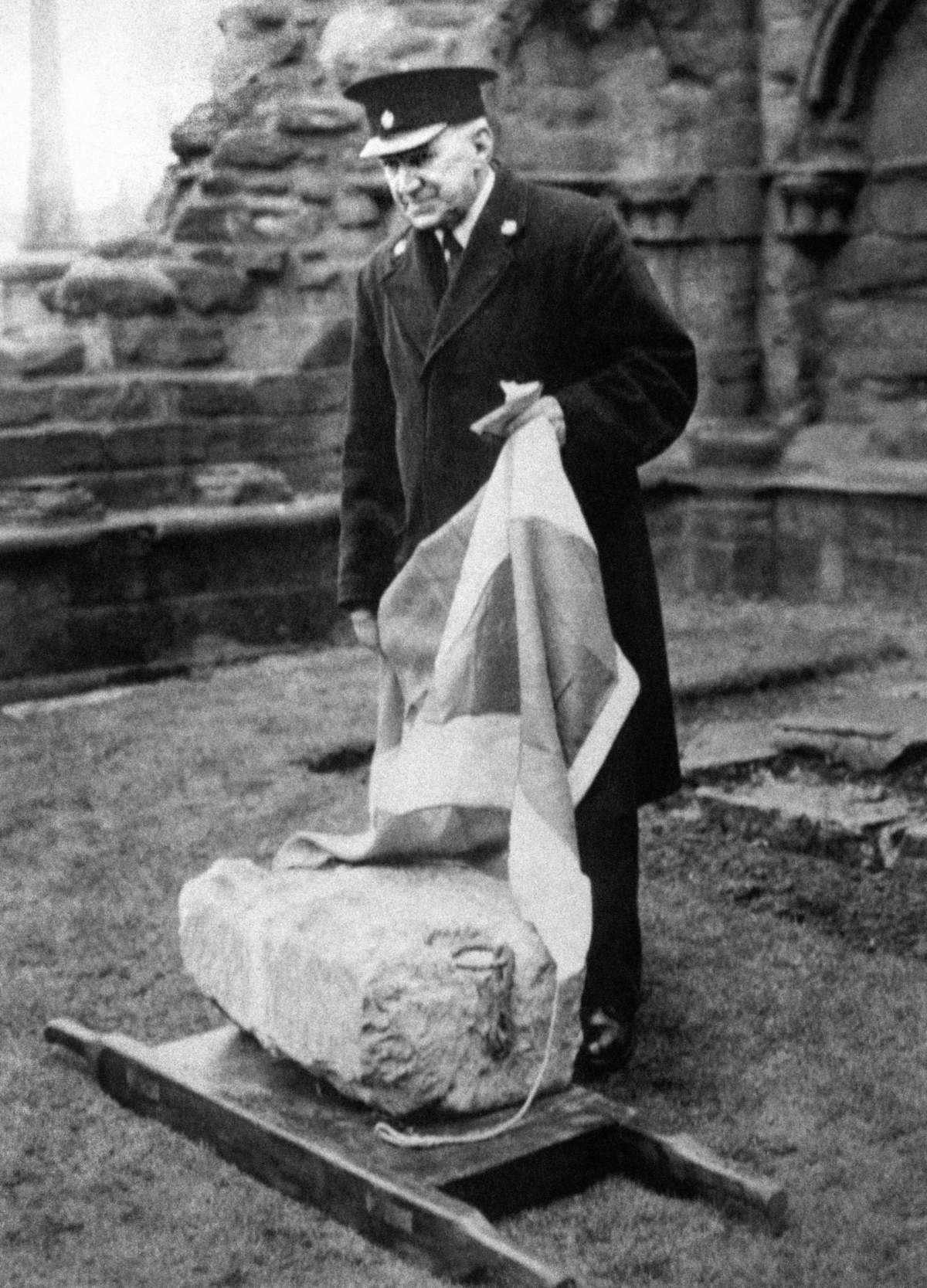 A stone – said to be the Scottish Stone of Destiny (Stone of Scone) but awaiting positive identification – was removed from Arbroath Abbey, Forfarshire, by police, who believed it to be the Stone of Scone stolen from Westminster Abbey.