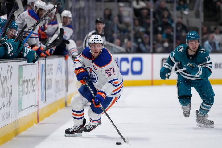 Connor McDavid reaches 150 points as Edmonton Oilers swamp Sharks