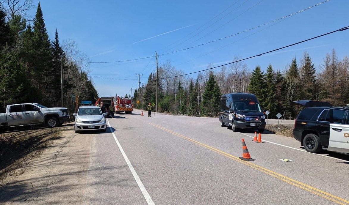 A motorcyclist was seriously injured following a crash on County Road 503 in Highlands East, Ont., on April 16, 2023.