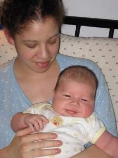 Ethan Bespflug was only 17 years old when he was stabbed and killed on board a bus in Surrey. Here he is as a baby with his mother, Holly.