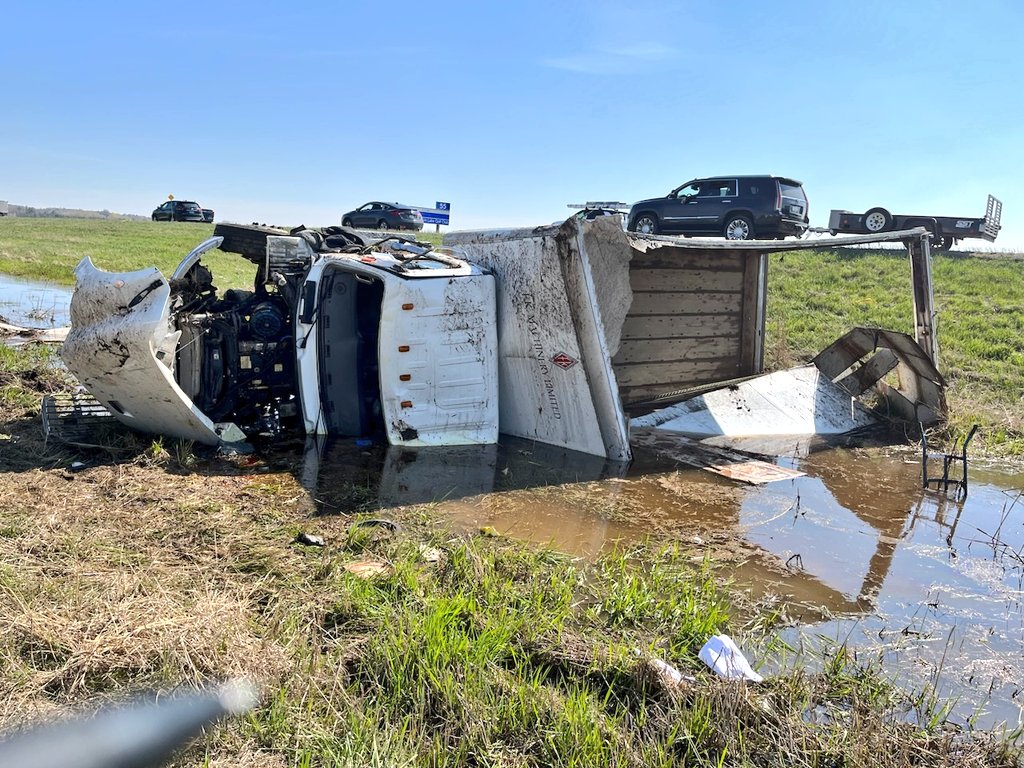 Minor injuries were reported after a three-vehicle collision along Highway 400 near Canal Road on April 27, 2023.