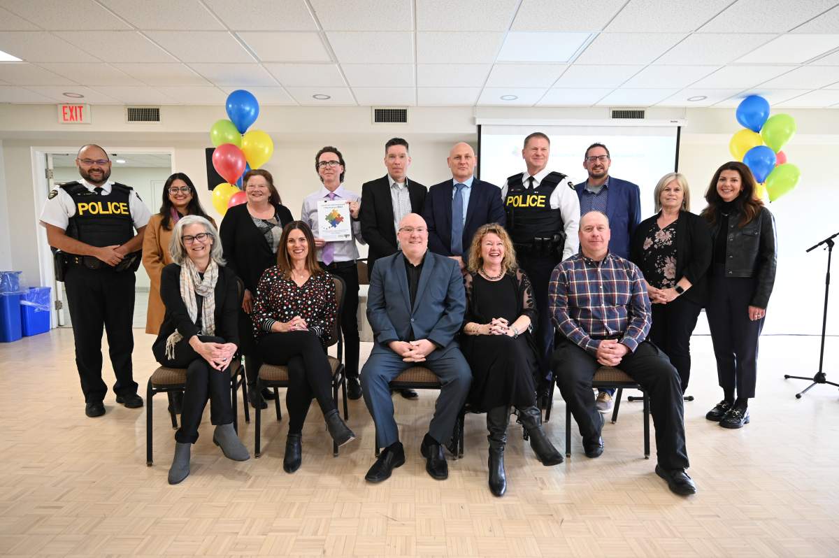 Members of the Guelph-Wellington-Dufferin VTRA community protocol gathered in Mono to sign agreement.