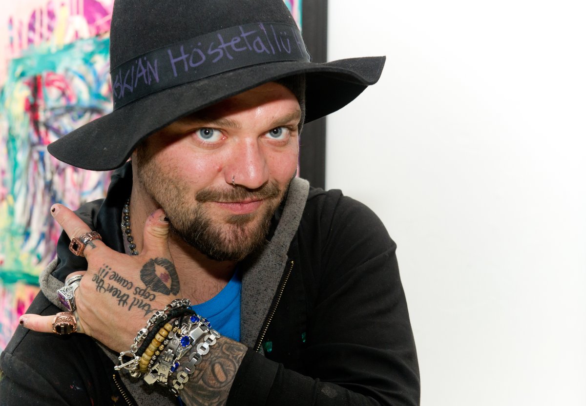 Bam Margera in a black hat.