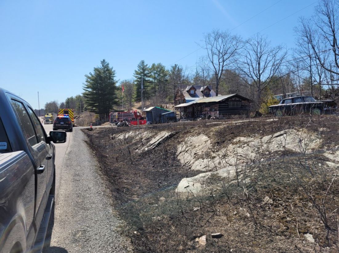 Police say the blaze spread due to the high winds, but the grass fire is now under control.