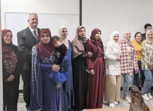 Members of the Arab Women's Society of Guelph completing a police citizen training program.