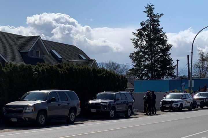 Police converge on Kelowna Hell’s Angel’s Clubhouse