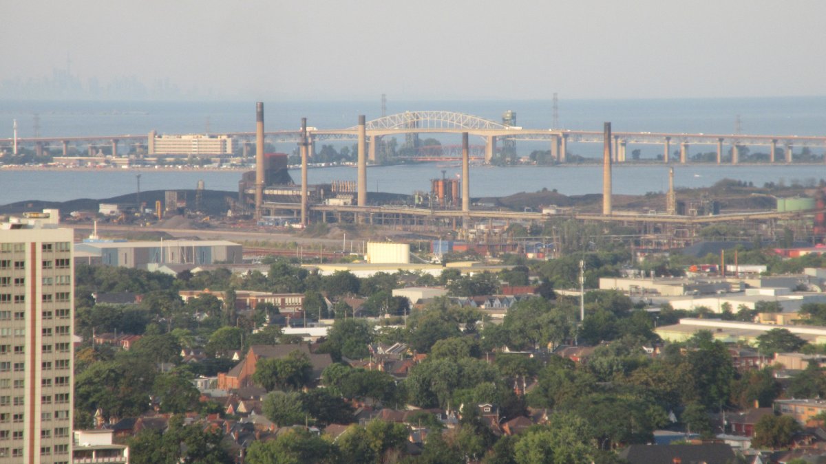 A picture of the industrial sector in Hamilton Ont. The city will be the focus of clean energy technologists set to testout cutting edge carbon conversion initiatives to reduce air pollution.