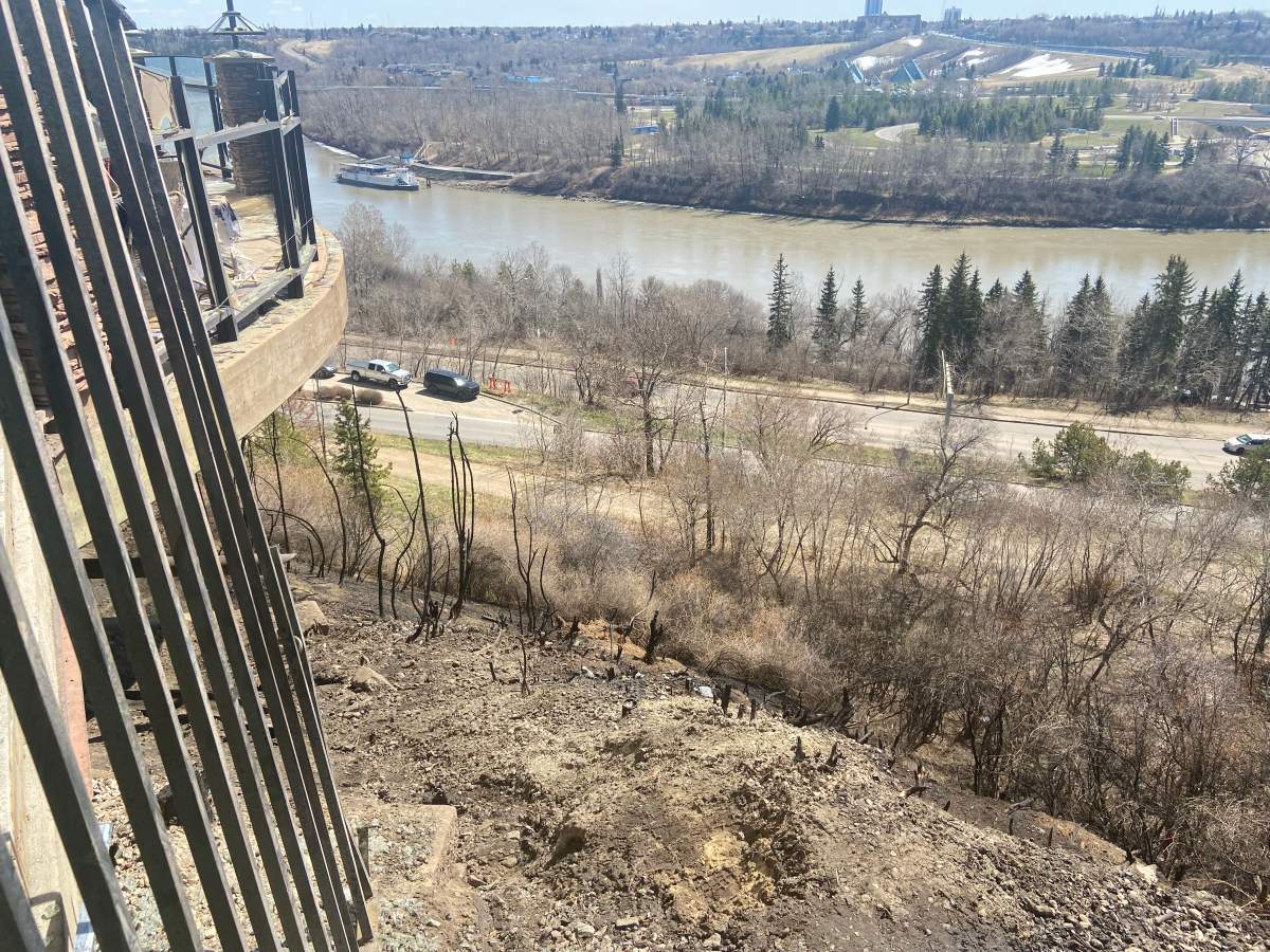 Courtyard by Marriot Edmonton Downtown fire damage on Friday, April 28, 2023.