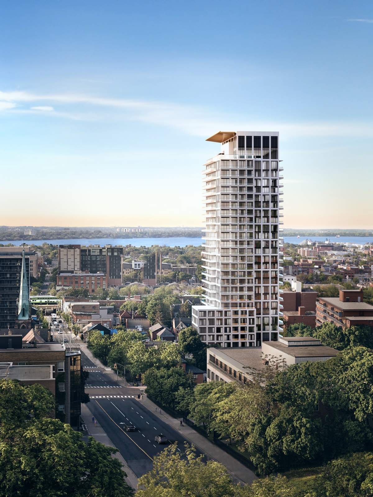 Plans are in the works now for a new condo project in Hamilton's Corktown neighborhood at 225 John Street South. Slate Asset Management says the 27-story high-rise will be called Corktown East Towers.