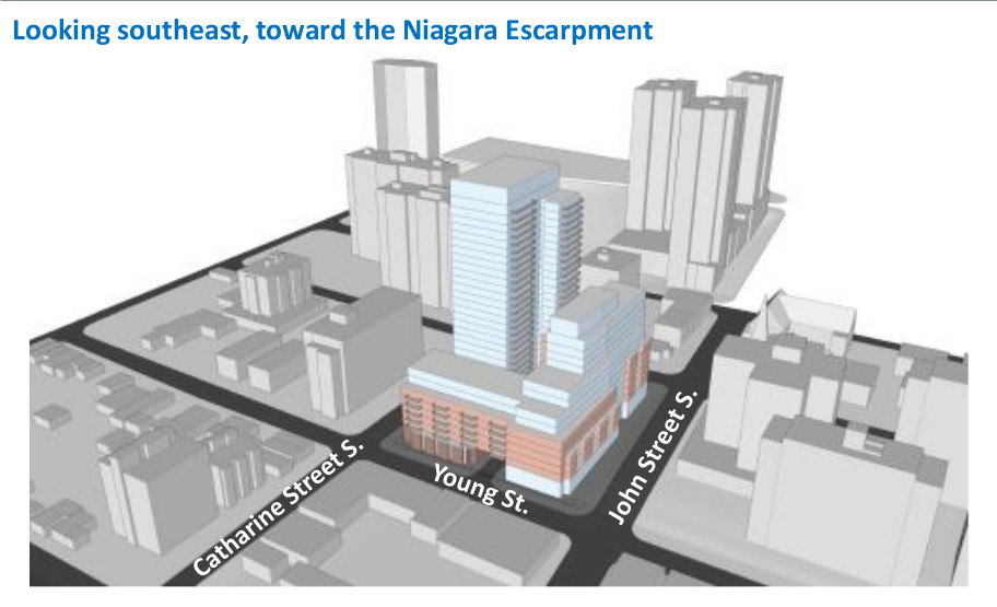 An artist rendering of the forthcoming CorkTown development in Hamilton, Ont.
