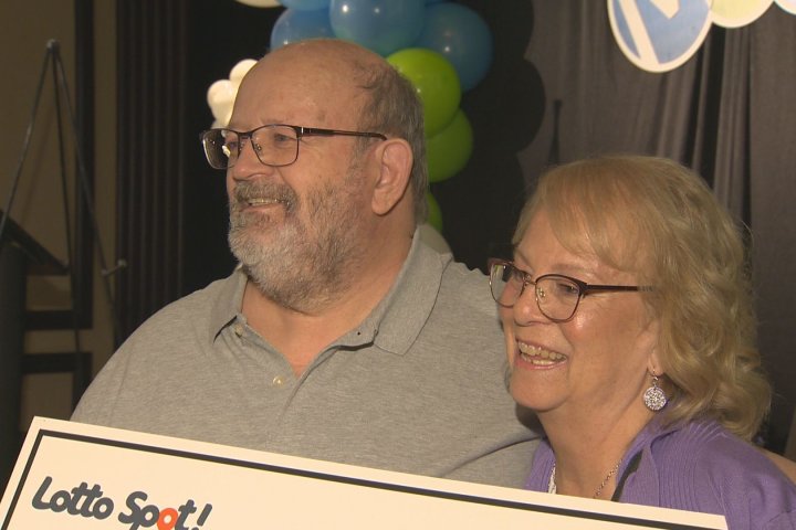Winnipeg couple collects record $60 million lotto win