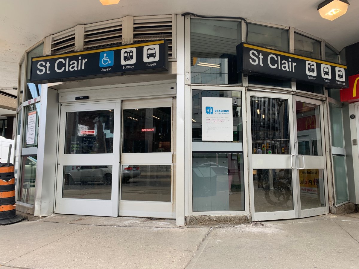 Police are seeking to identify a suspect wanted in connection with an assault at Toronto's St. Clair station.