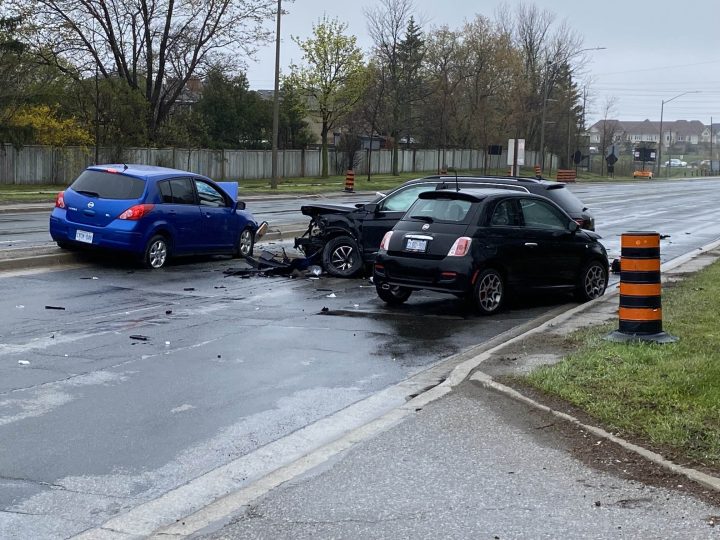 Police say three vehicles were involved in a crash on Major Mackenzie Drive in Rochmond Hill, Ont.