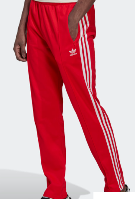 Red Adidas track pants worn by second person of interest seen with the shooter in the homicide of Usama Ibrahinadan, 20, near 144 Avenue and 72 Street in the Londonderry area on March 15, 2023.