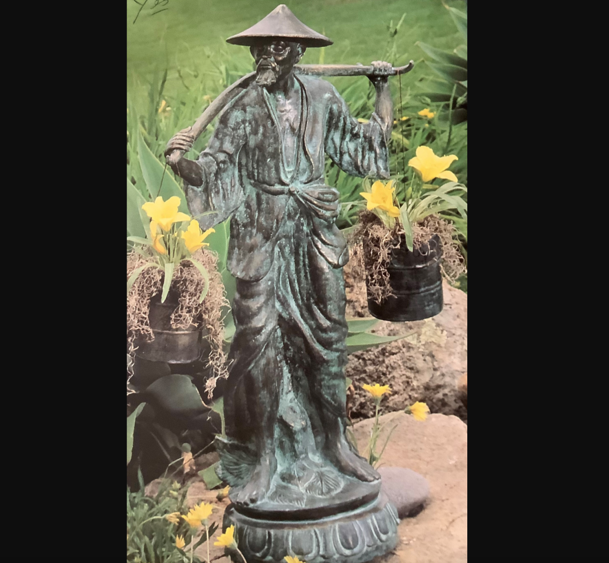 Picture of stolen garden statue from Tiny Township home.