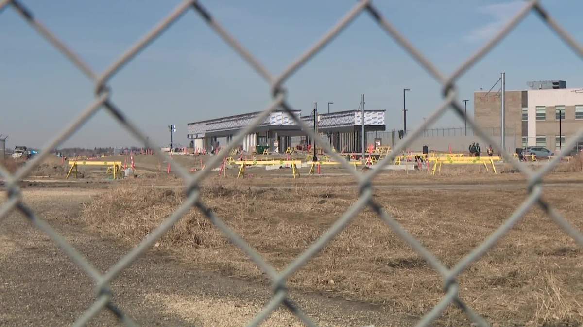 The Metro Line LRT Blatchford Station in Edmonton, Alta. in April 2023.