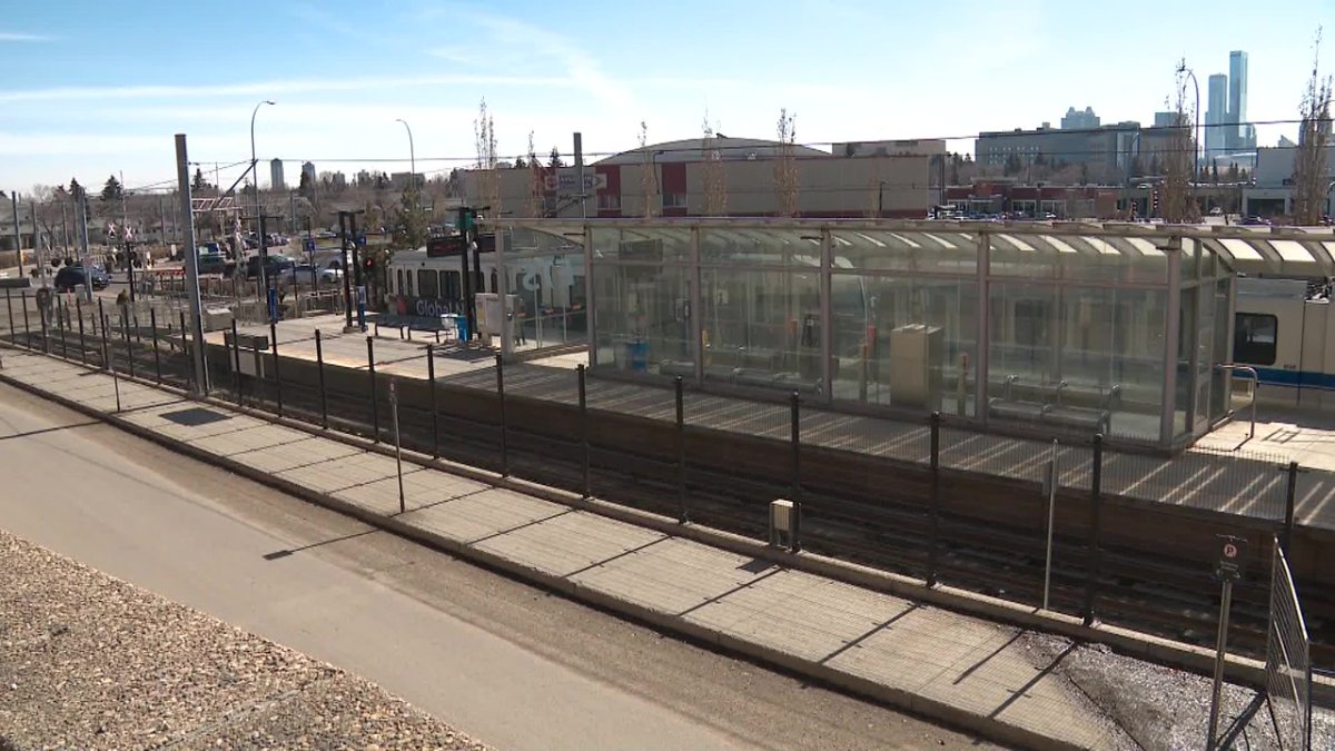 The Metro Line LRT NAIT Station in Edmonton, Alta. in April 2023.