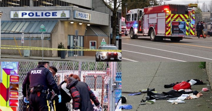 Violent Sunday in Whalley after person stabbed, another shot close by: Surrey RCMP
