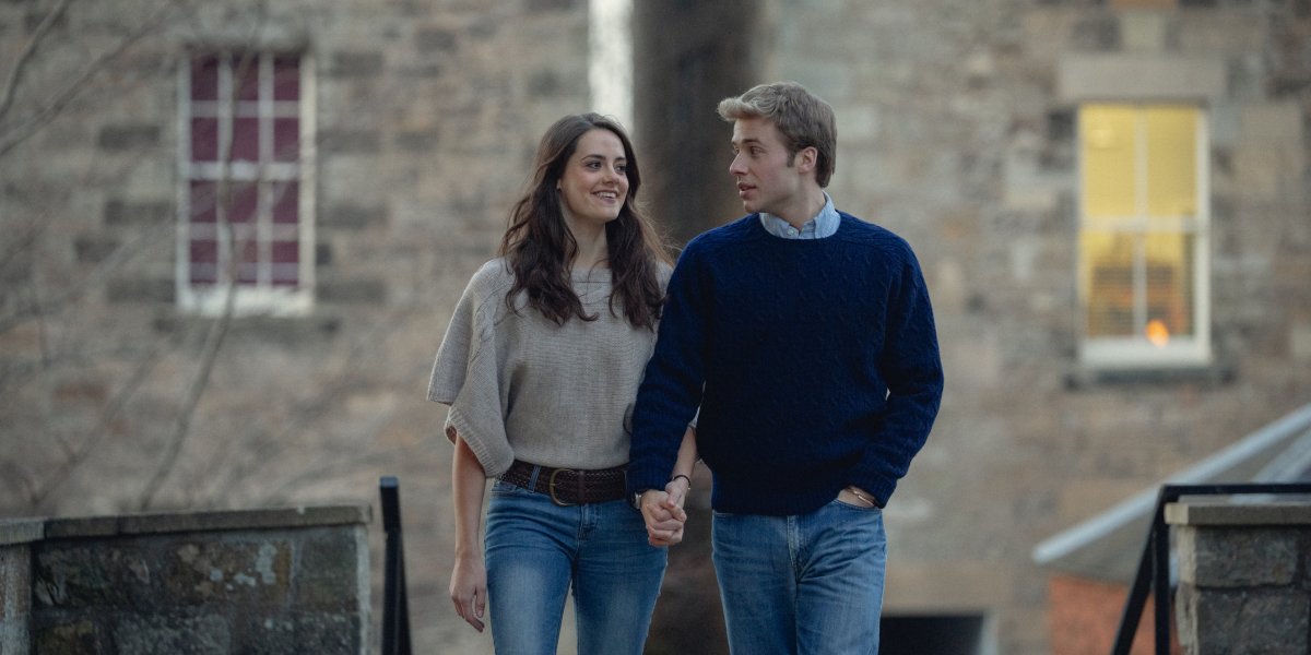 Meg Bellamy and Ed McVey as Kate Middleton and Prince William.