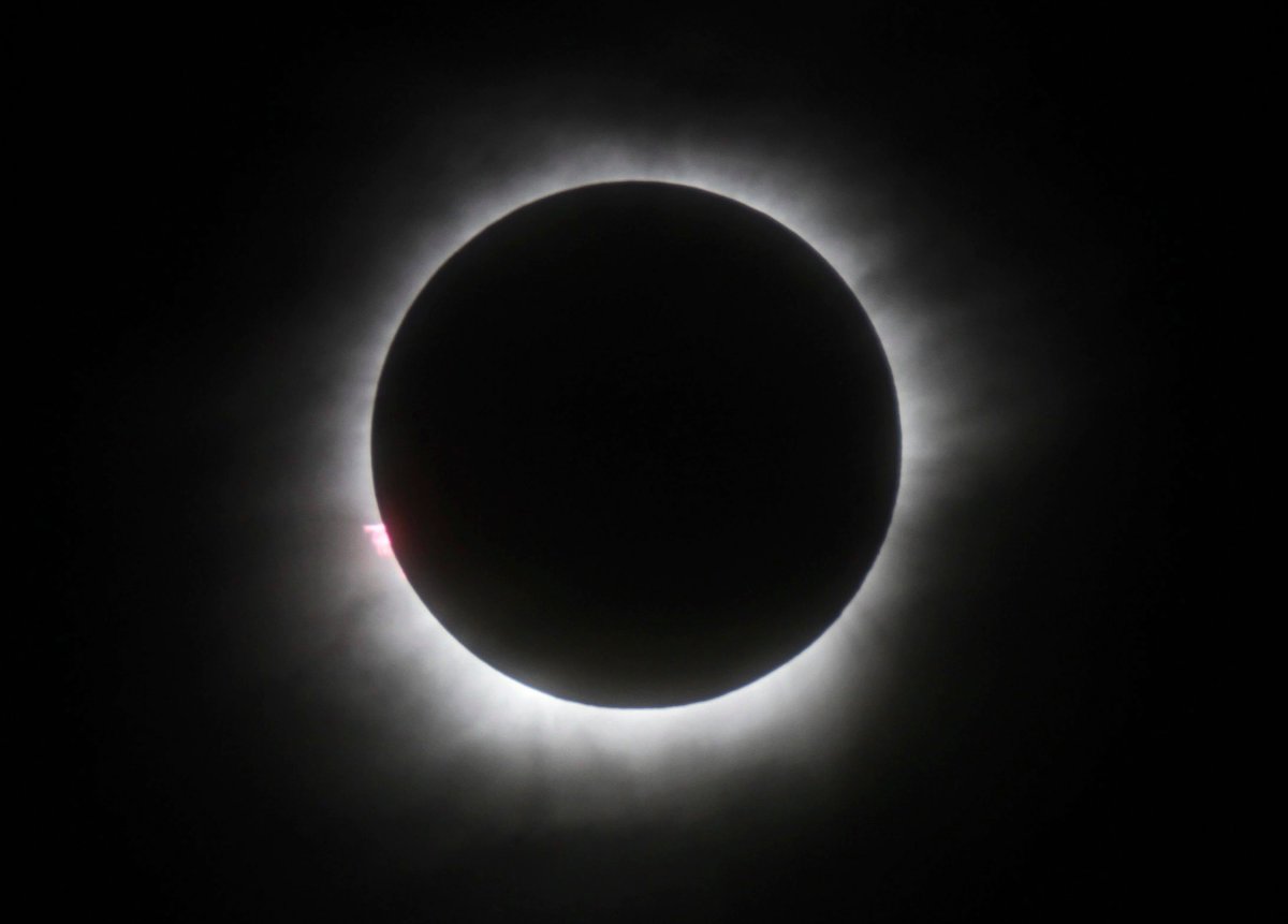 File photo of a total solar eclipse from March 9, 2016, in Belitung, Indonesia.
