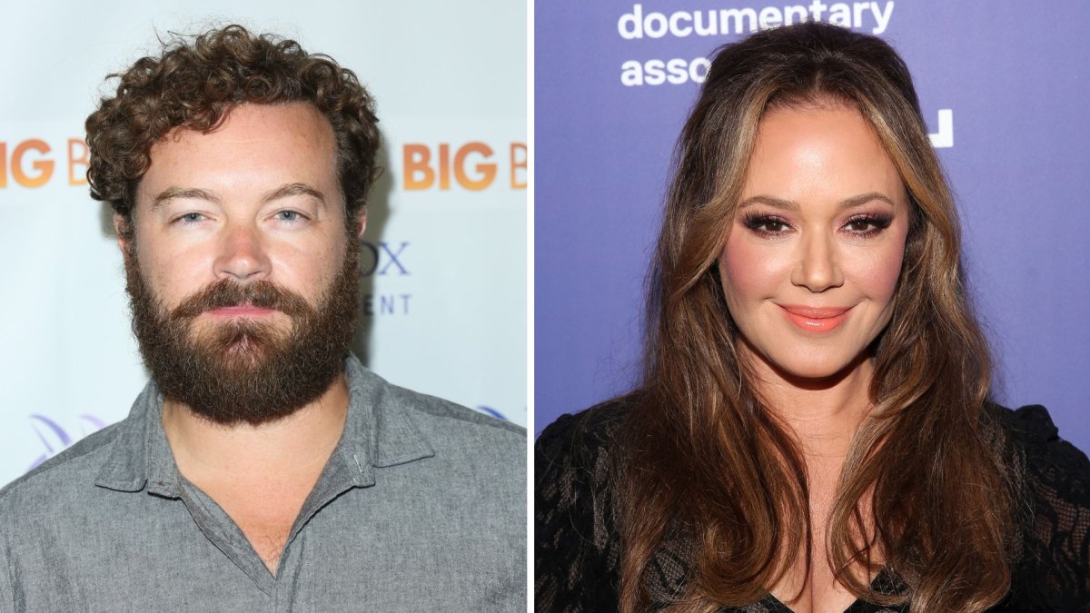 A split photo. On the left is Danny Masterson. On the right is Leah Remini.