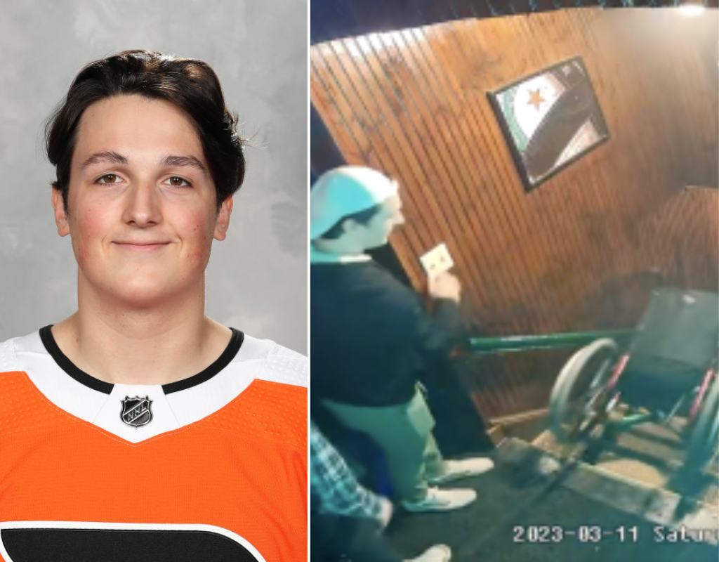 Interim Flyers GM 'shocked' to see son's actions at bar; college hockey  player apologizes