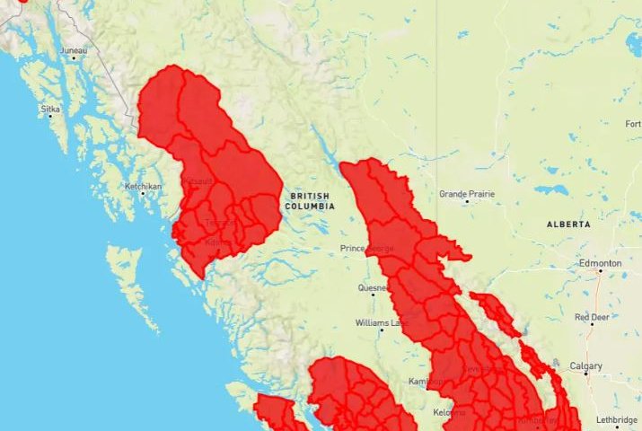 Western Canada alpine regions under special avalanche warning as temperatures rise