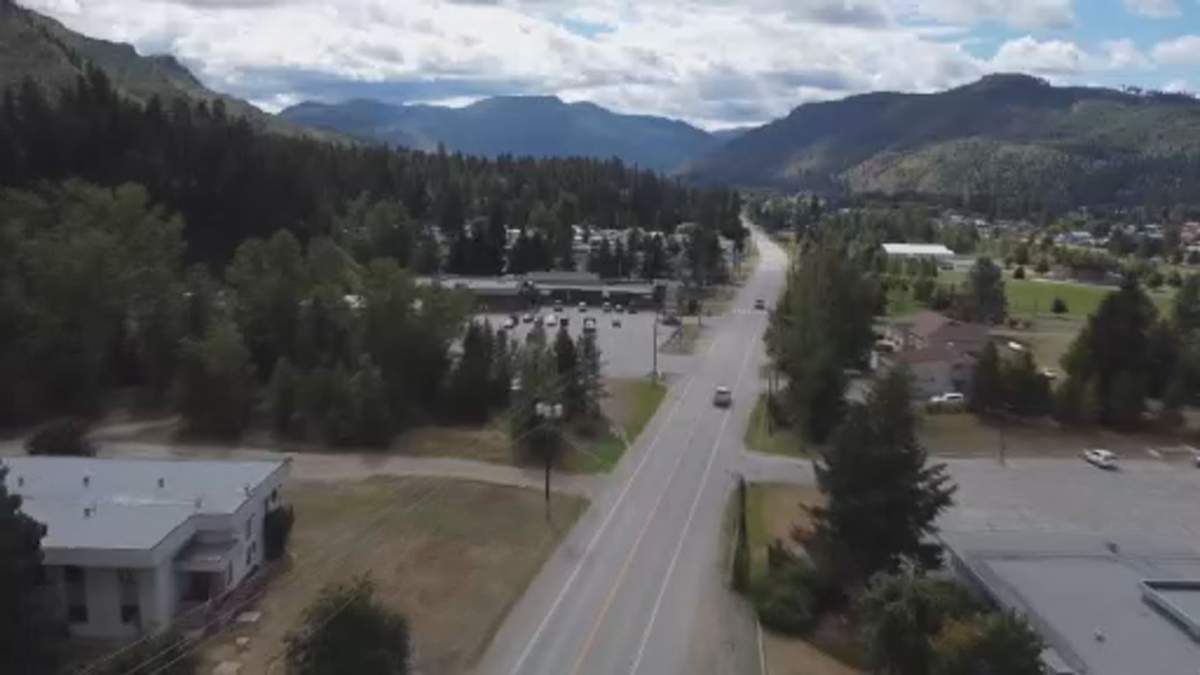 A bloody rug has been turned into the Barriere RCMP detachment.