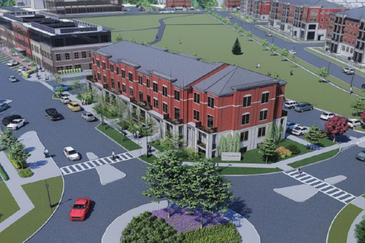 The development in – Williamsburg Town Centre. 