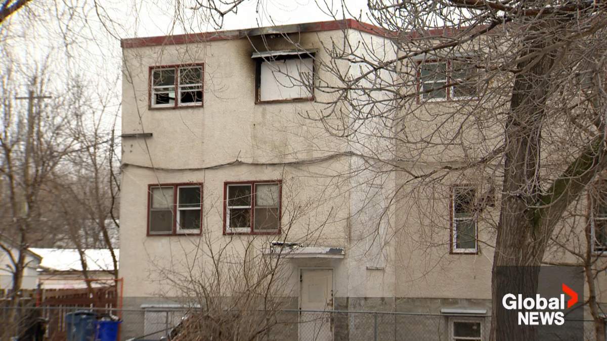 The remains of a house fire on Flora Avenue is pictured above in April 2023.
